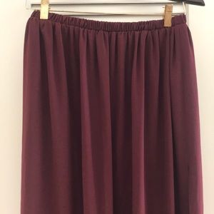 Long burgundy skirt